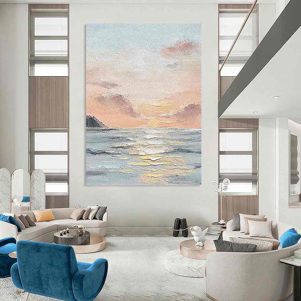 sunset sea blue orange design 3